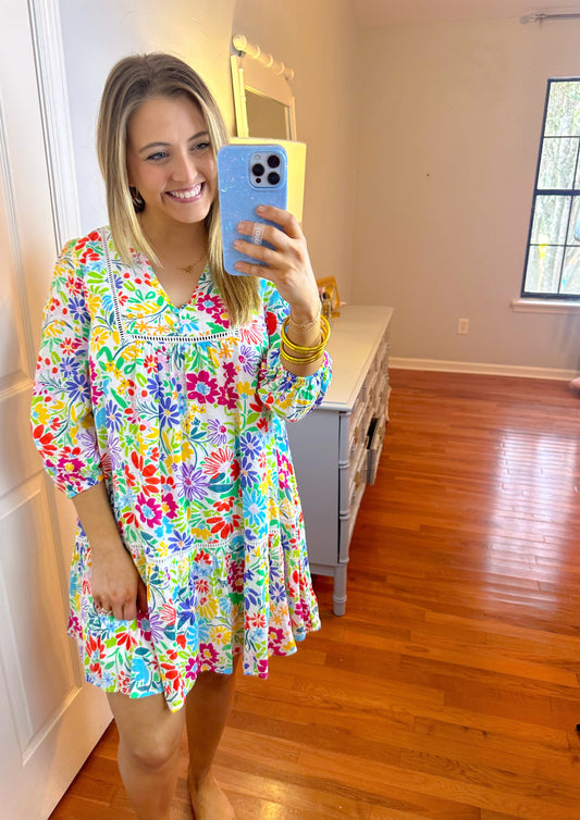 Colorful Garden Party Dress