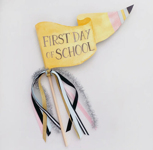 PREORDER: First Day of School Pennant Flag