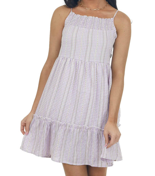 Lavender Haze Gingham Dress