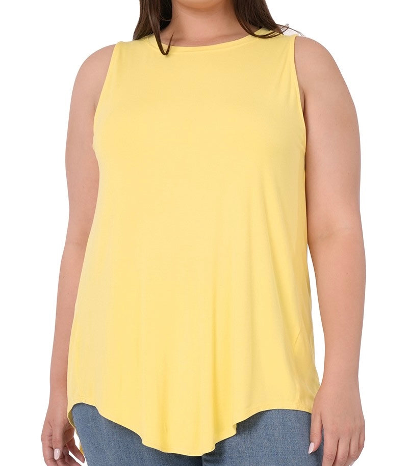 Curvy Collection | Hi-Low Sleeveless Top
