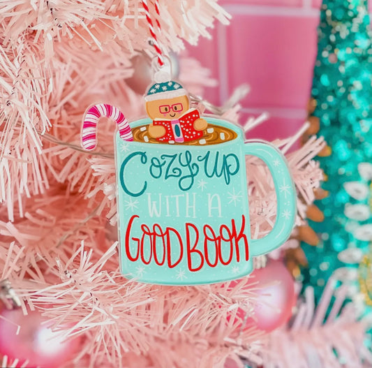 Cozy Up With A Good Book Christmas Ornament