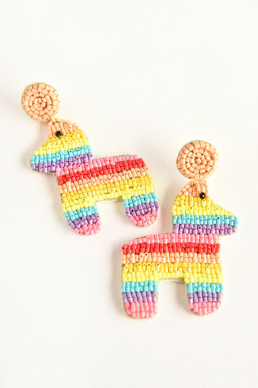 Piñata Party Colorful Beaded Earrings
